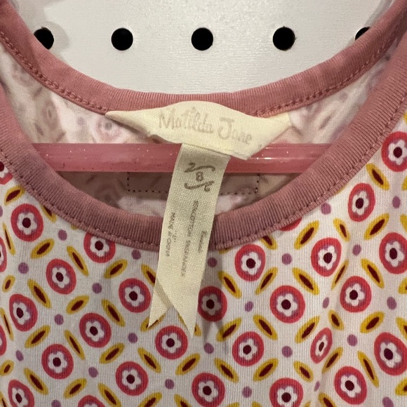 Matilda Jane Pink and Teal Patterned Kids Dress - Picture 3 of 3